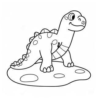 Cute Dinosaur Footprint Coloring Page 67004-53724