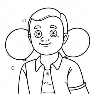 Mike With Colorful Balloons Coloring Page 67014-53729