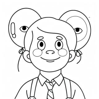 Mike With Colorful Balloons Coloring Page 67014-53731