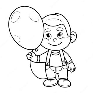 Mike With Colorful Balloons Coloring Page 67014-53732