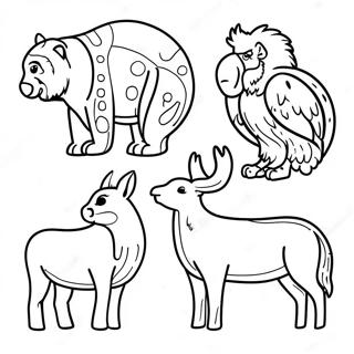 North American Animals Coloring Page 67023-53736