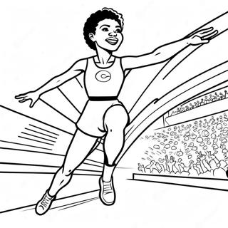 Speedy Wilma Rudolph Running Coloring Page 67044-53756