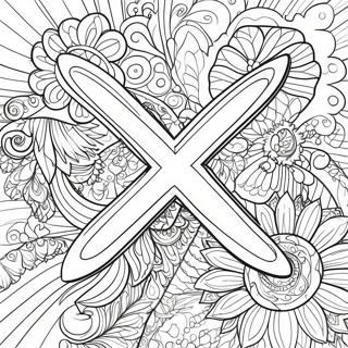 Red X Coloring Page 67053-53768