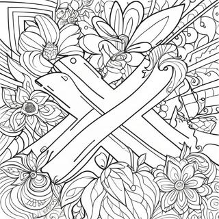 Bold Red X Coloring Page 67054-53758