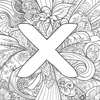 Bold Red X Coloring Page 67054-53760