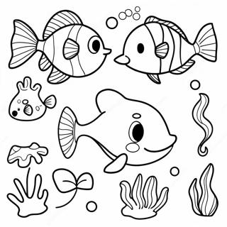 Sea Animals Coloring Page 6706-5455