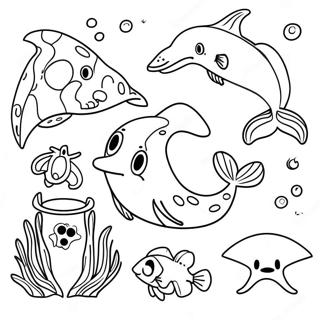 Sea Animals Coloring Page 6706-5456