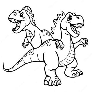 Fierce Dino Smashers Coloring Page 67074-53778