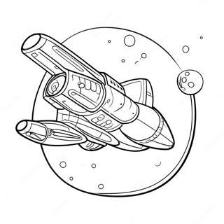 Science Fiction Spaceship Coloring Page 67083-53781