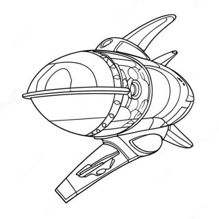 Science Fiction Spaceship Coloring Page 67083-53782