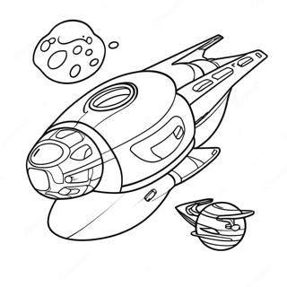 Science Fiction Spaceship Coloring Page 67083-53784