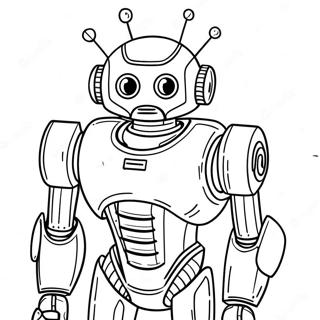 Futuristic Robot Coloring Page 67084-53785