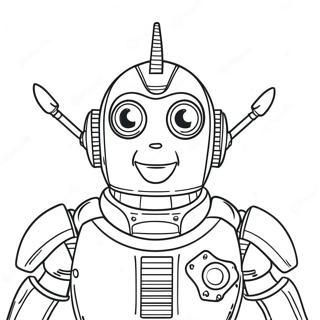 Futuristic Robot Coloring Page 67084-53786