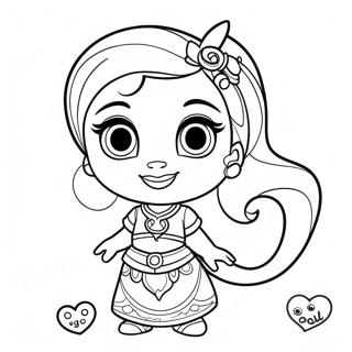 Leah Shimmer And Shine Magical Coloring Page 67113-53804