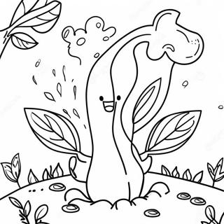 Happy Sprout In Garden Coloring Page 67154-53839