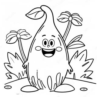 Happy Sprout In Garden Coloring Page 67154-53840