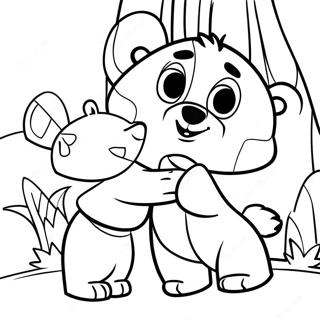 Masha And Bear Coloring Page 6716-5461