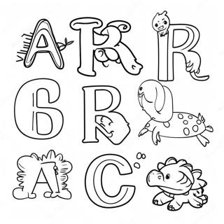 Colorful Abcs Animals Coloring Page 67194-53875