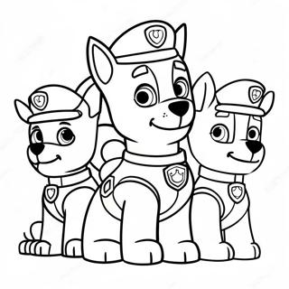 Christmas Paw Patrol Coloring Pages