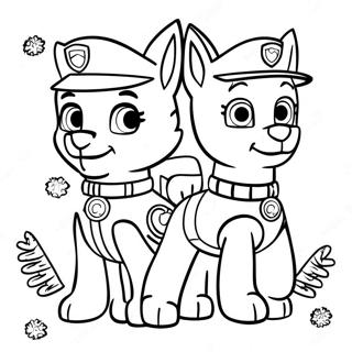 Christmas Paw Patrol Coloring Page 671-536