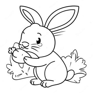 Bunny With Carrot Coloring Page 67223-53889