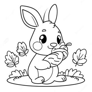 Bunny With Carrot Coloring Page 67223-53891