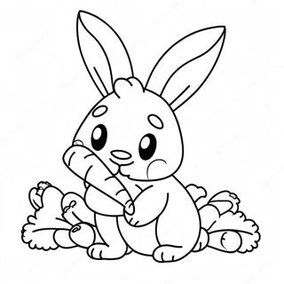 Bunny With Carrot Coloring Page 67223-53892