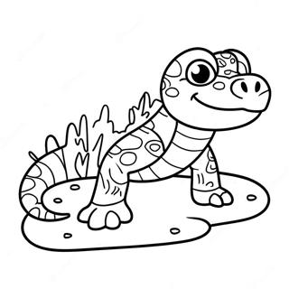 Cute Gila Monster In Desert Coloring Page 67254-53921