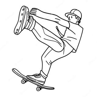 Cool Skater Performing Tricks Coloring Page 6727-5482