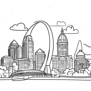 St Louis Skyline Coloring Page 67293-53949