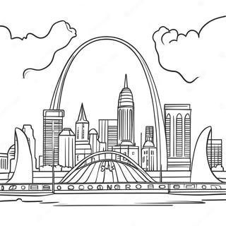 St Louis Skyline Coloring Page 67293-53950