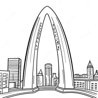 Colorful St Louis Arch Coloring Page 67294-53953