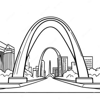 Colorful St Louis Arch Coloring Page 67294-53954