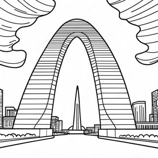 Colorful St Louis Arch Coloring Page 67294-53955