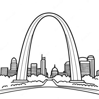 Colorful St Louis Arch Coloring Page 67294-53956