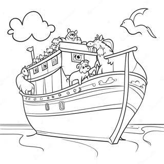 Colorful Noah S Ark Coloring Page 67334-53986