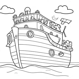 Colorful Noah S Ark Coloring Page 67334-53987