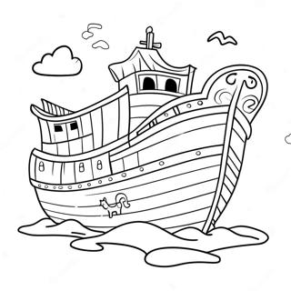 Colorful Noah S Ark Coloring Page 67334-53988