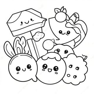 Cute Aesthetic Stickers Coloring Page 67344-53993