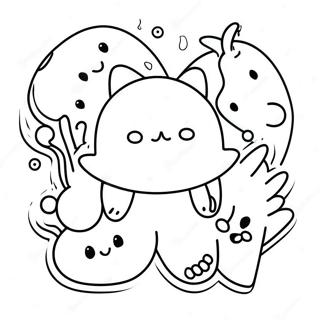 Cute Aesthetic Stickers Coloring Page 67344-53995