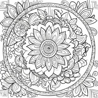 Relaxing 420 Mandala Coloring Page 67354-54006