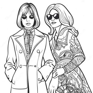 1970s Retro Fashion Coloring Page 67363-54004