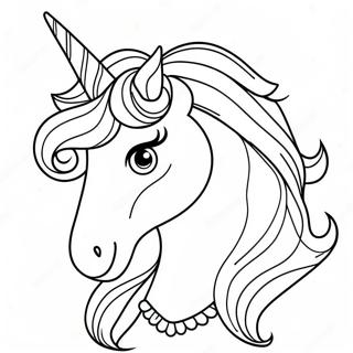 Unicorn Princess Coloring Page 6736-5478