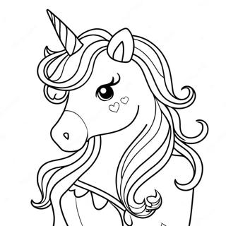 Unicorn Princess Coloring Page 6736-5479