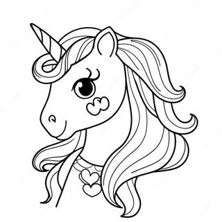 Sparkling Unicorn Princess Coloring Page 6737-5488