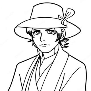 Dazai With A Mysterious Expression Coloring Page 67384-54027