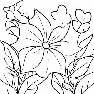 Vibrant Morning Glory Coloring Page 67394-54035