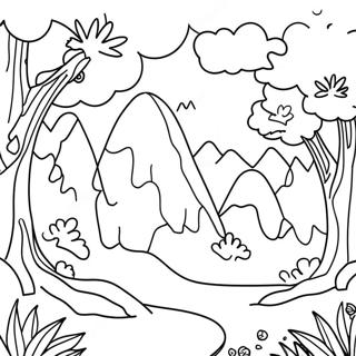 Three Sisters Nature Scene Coloring Page 67403-54037