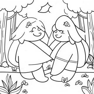 Three Sisters Nature Scene Coloring Page 67403-54039