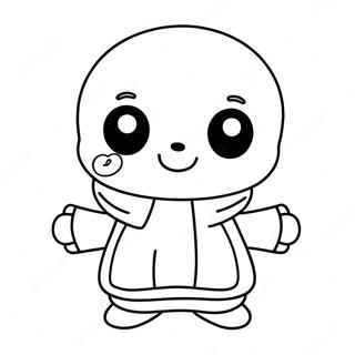 Cute Dust Sans Character Coloring Page 67424-54059